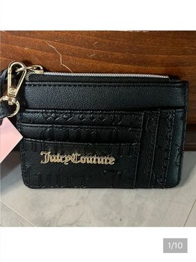 Juicy couture    ID wallet & card holder / key chain    black    Vegan leather